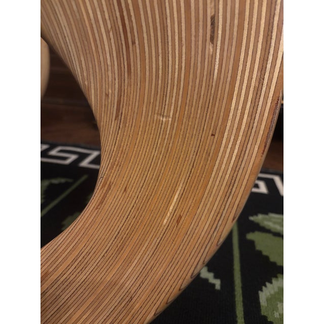 Vintage Sculptural Rocking Chair Handcrafted by Carl Gromoll (Carved, Polished and Laminated Baltic Birch) For Sale - Image 15 of 15