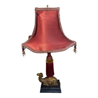 Late 20th Century Hollywood Regency Camel Lamp For Sale