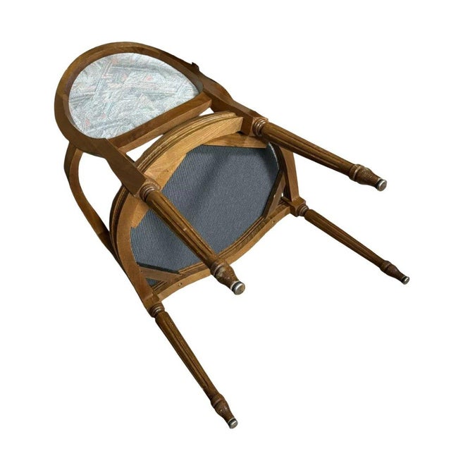 Louis XVI Armchairs with Medallion Backs, Set of 2 For Sale - Image 4 of 7