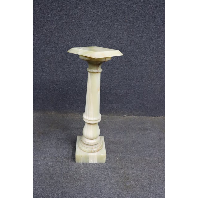 Gemstone Rare Italian Green Onyx Swivel Pedestal For Sale - Image 7 of 14