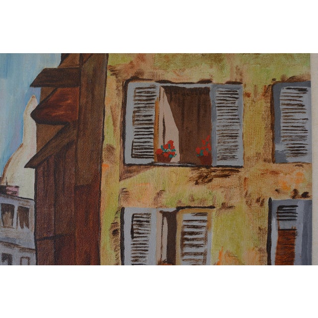 Mid-Century Modern Mid Century Doris Dearhart Paris Montmartre Sacré-Cœur Painting For Sale - Image 3 of 14