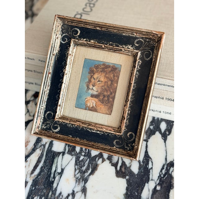 English 19th Century English Lion Painting For Sale - Image 3 of 3