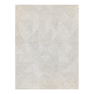 Exquisite Rugs Monaco Tufted New Zealand Wool & Cotton Beige/Ivory Rug-5'X8' For Sale