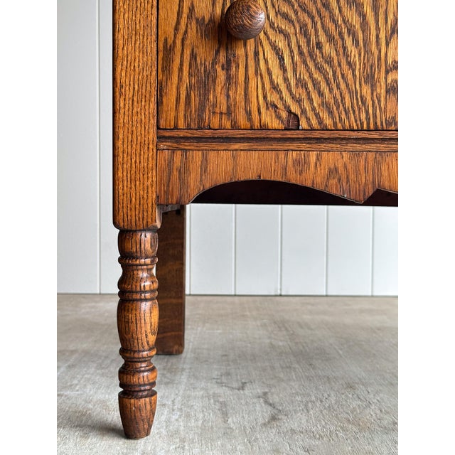 Wood Antique Quarter Sawn Tiger Oak Chest of Drawers For Sale - Image 7 of 16