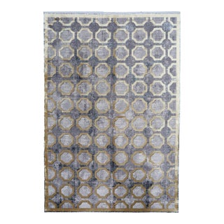 Handwoven Contemporary Turkish Area Rug 6x9 For Sale