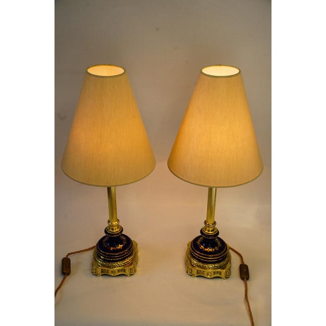 Beige Large Historistic Table Lamp, Vienna, 1890s, Set of 2 For Sale - Image 8 of 17