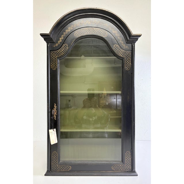 Vintage Hand Painted Chinoiserie Wall Cabinet by Chapman For Sale - Image 12 of 12