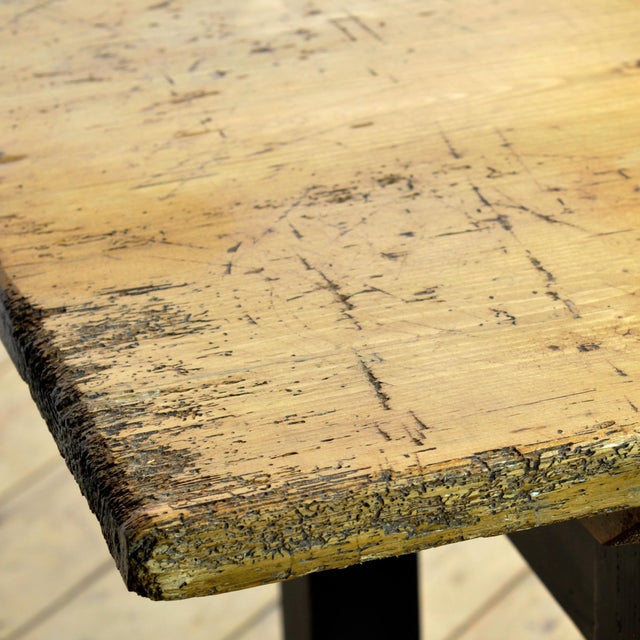 Black Pine Kitchen Prep Table, 1920 For Sale - Image 8 of 16