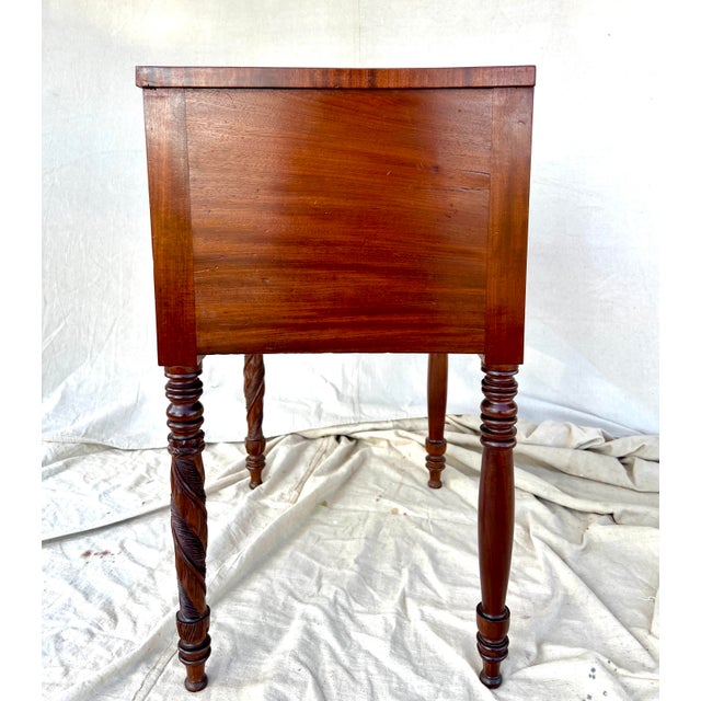 Wood A Late Federal Mahogany Work Table Signed by New York Cabinetmaker George W. Miller, Circa 1825 For Sale - Image 7 of 10