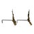 Antique Brass Fireplace 6015 Andirons, 1890s, Set of 2 For Sale - Image 11 of 11