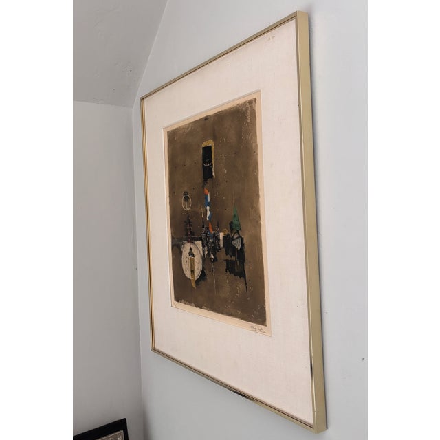 Brown Johnny Friedlaender Abstract Aquatint Etching c.1970 For Sale - Image 8 of 8