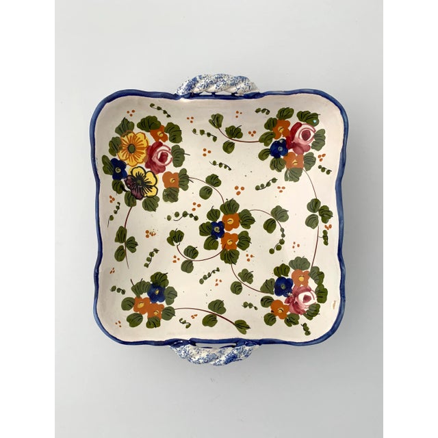 Ceramic Vintage Italian Ceramic Hand Painted Botanical Catch All For Sale - Image 7 of 7
