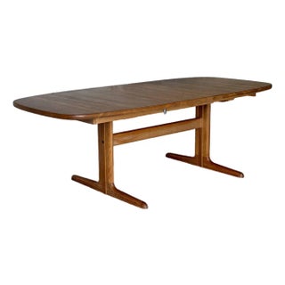 In Style of Skovby Extendable Dining Table With 1 Leaf Danish Mid-Century Modern 1960s For Sale