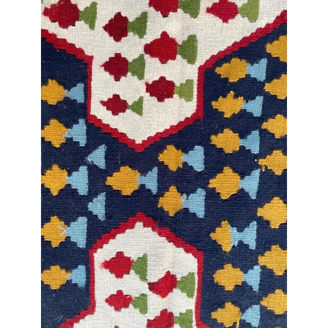 Vintage Senneh Kilim For Sale - Image 3 of 14