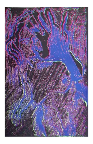 1970s Purple Nude Silkscreen by Lloyd Fertig