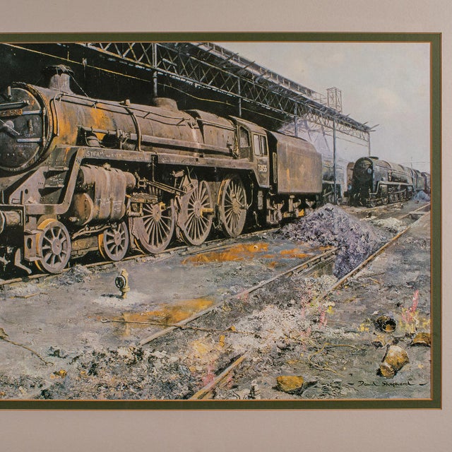 1990s 1990's Vintage Locomotive Print For Sale - Image 5 of 10