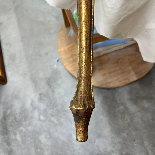 Rare Large Mid Century French Style Gilt Wall Console Table Made in Italy For Sale - Image 12 of 12