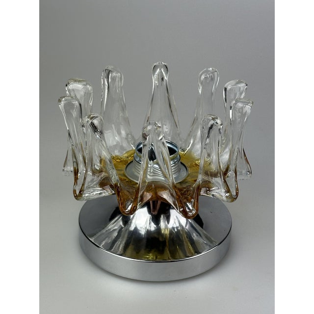 Space Age Wall Sconce in Metal and Murano Glass, 1960s For Sale - Image 4 of 16