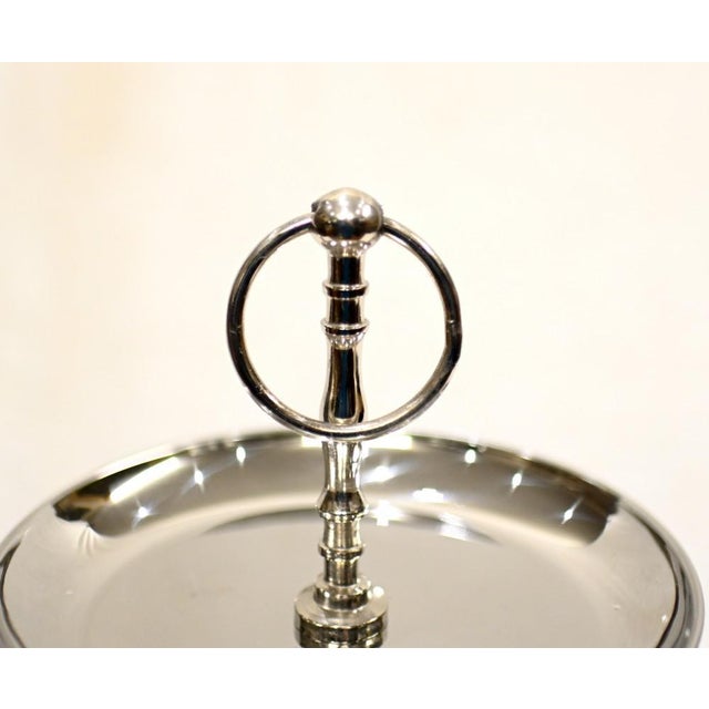 Silver Plate Cake Stand 3 Tiered Afternoon Tea For Sale - Image 4 of 13