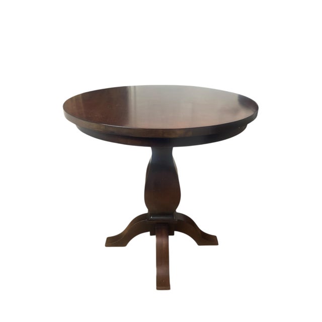 Wood Circular Mahogany Pedestal Table with Baluster Style Centre Stand, 1999 For Sale - Image 7 of 10