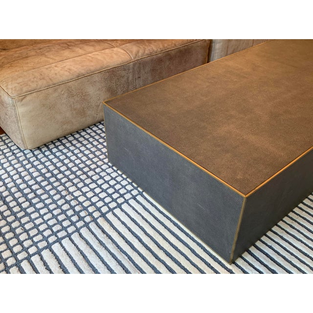 Restoration Hardware Shagreen Plinth Coffee Table Chairish
