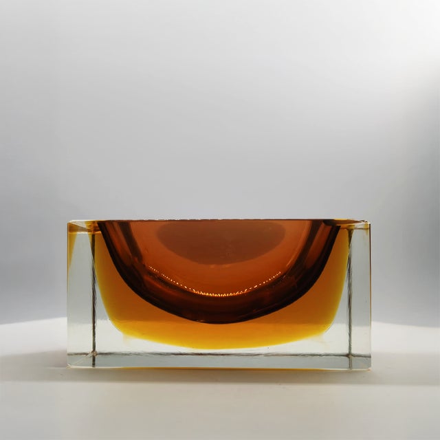 Rectangular Ashtray in Murano Glass attributed to Flavio Poli for Seguso, 1960s For Sale - Image 10 of 10