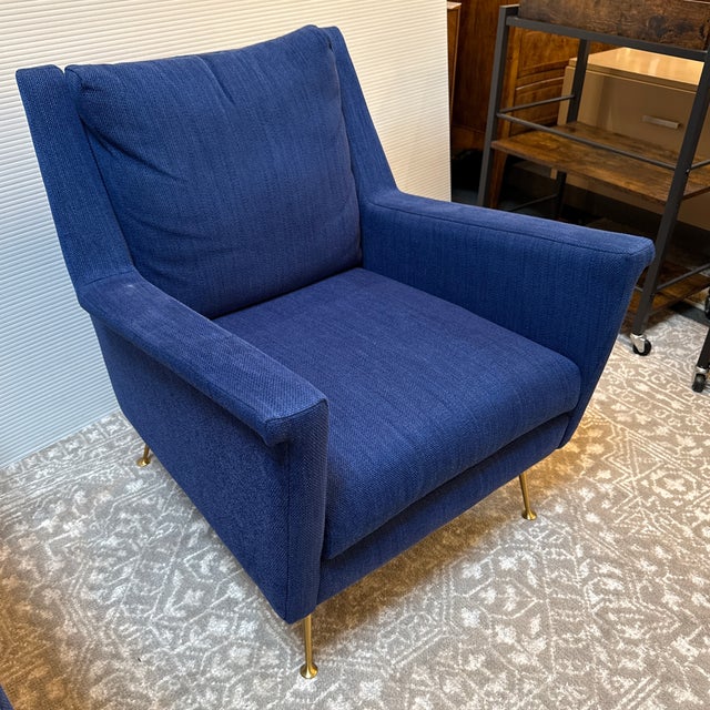 Mid-Century Modern West Elm Carlo Mid Century Arm Chair For Sale - Image 3 of 12