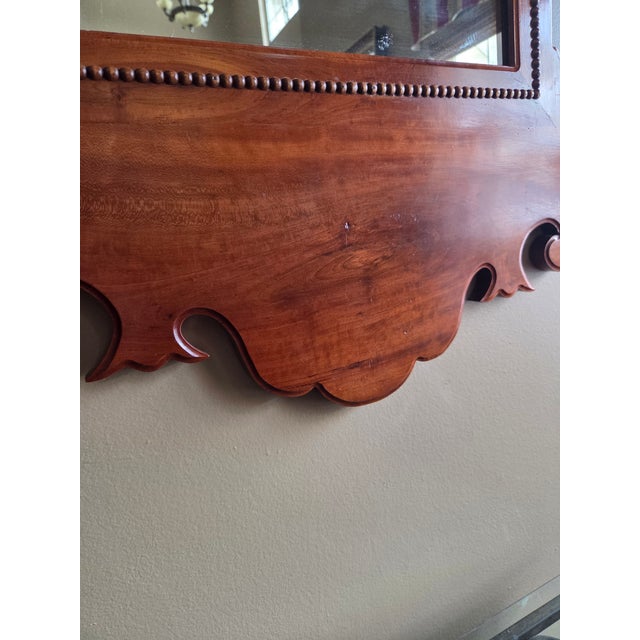 Wood Vintage Chippendale Style Wall Mirror For Sale - Image 7 of 10