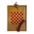 Vintage Hand-Painted Wooden Checkerboard With Original Red and Black Game Pieces For Sale