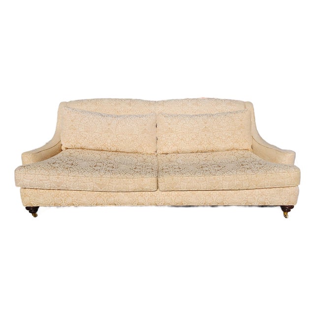 Ralph Lauren English Sofa Damask Brocade Fabric For Sale