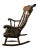 1960s Hand Made Nichols and Stone Solid Maple, Rocking Chair. High Back Floral Motif, Accented Throughout With Gold Tone Rings. For Sale In Houston - Image 6 of 12