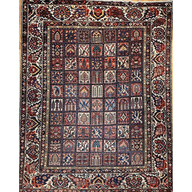 Persian Bakhtiari Garden Panel 1942 For Sale - Image 3 of 11