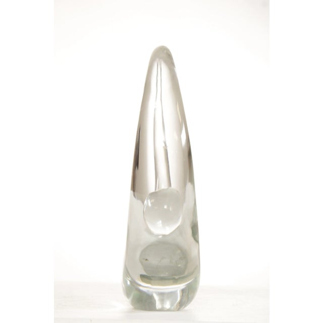 Pino Signoretto 1980s Pino Signoretto Free Form Clear Glass Sculpture For Sale - Image 4 of 12