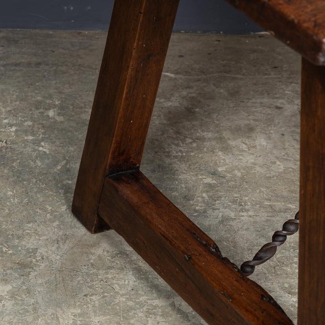 Antique Spanish Table with Twist Iron Detail, 1850s For Sale - Image 12 of 18