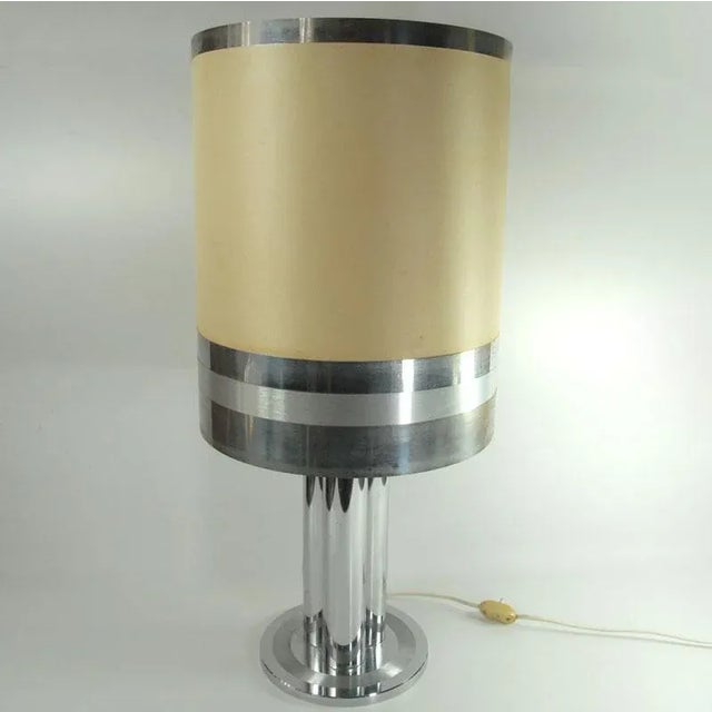 1970s Italian Chromed Metal Table Lamp, 1970s For Sale - Image 5 of 10