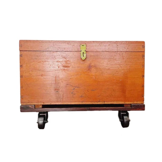 Vintage Burmese Teak Chest For Sale - Image 9 of 9