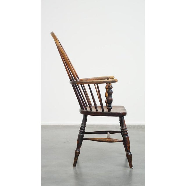 English Highback Windsor Dining Room Chair For Sale - Image 3 of 11