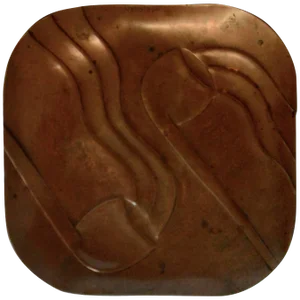Midcentury Signed Francisco Rebajes Copper Pipe Plate