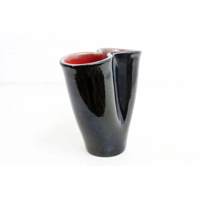 Mid-Century Ceramic Vase from Elchinger, France For Sale - Image 4 of 11