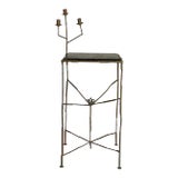 Vintage Artisan Made Table W/ Candle Holders For Sale