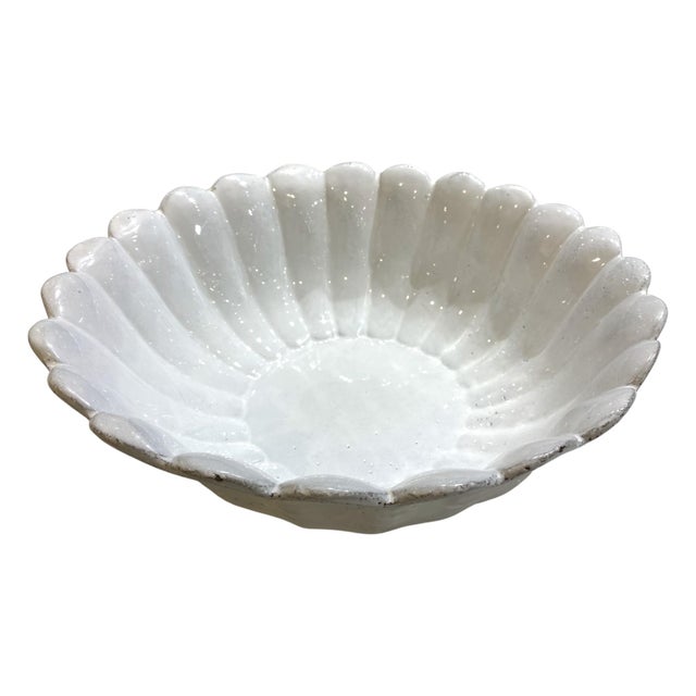 Late 20th Century Large Astier De Villatte "Marguerite" Bowl, Handmade in Paris For Sale - Image 13 of 17