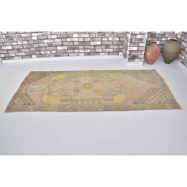 1960s Pink Pastel Color Antique Turkish Oushak Handmade Rug For Sale - Image 11 of 11