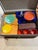 1930s J. Pressman & Co. Vintage Molded Depression Glass Children’s Toy Tea & Dinnerware Set - Set of 38 For Sale - Image 9 of 11