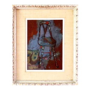 Joseph SolmanOil Painting Interior Scene Chair w Chinese Rug Joseph Solman American Art WPA