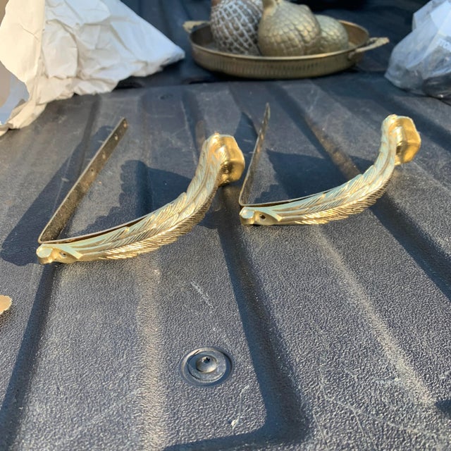 The actual tieback portion is eight and three-quarter inches long 3 1/2 inches deep. The decorative portion is 6 1/4...