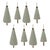 Modern Felt Wool Pine Tree Ornament (Set of 8) For Sale - Image 3 of 3