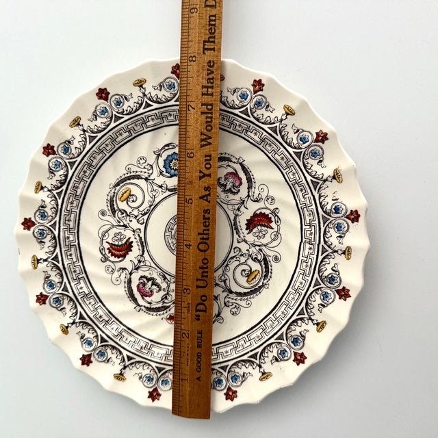 Mid 20th Century Copeland Spode "Florence" Salad Plates - Set of 9 For Sale - Image 9 of 9
