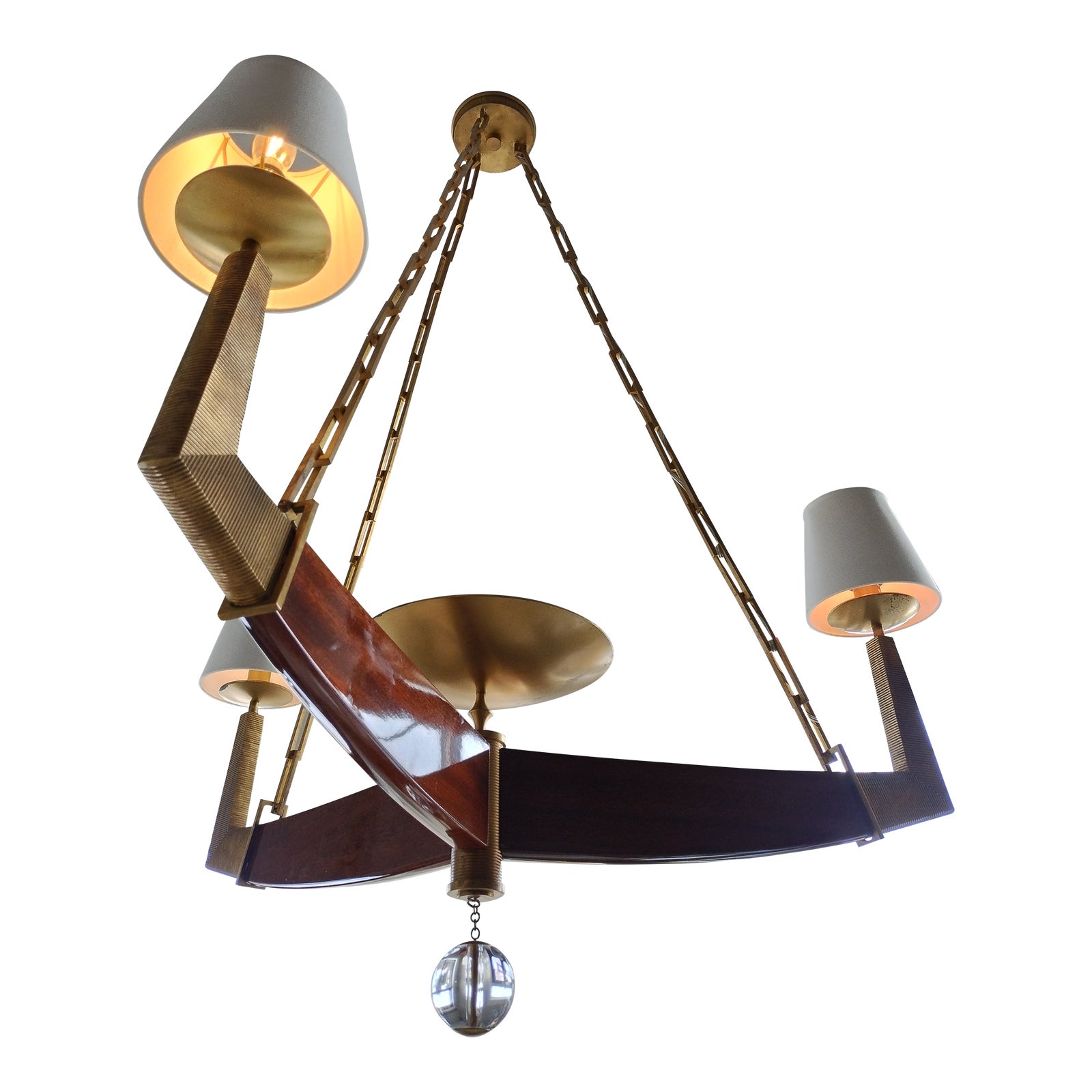 Baker's Moderne Chandelier From the Thomas Pheasant Collection | Chairish