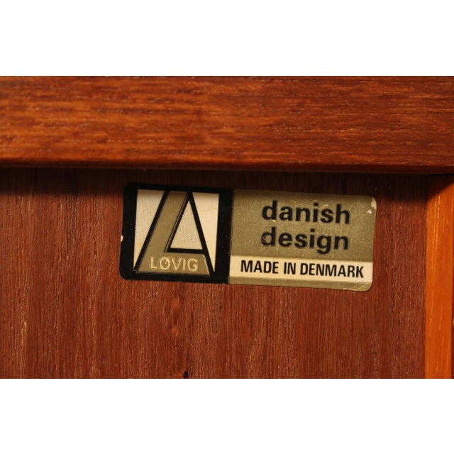 Lovig Danish Modern Teak Sideboard and Hutch For Sale In Philadelphia - Image 6 of 12