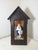Maison De Cluny, Devotional Shrine Grand Tour Madonna of the Olives, 19th Century, Ceramic, Cow Leather & Walnut For Sale - Image 3 of 14